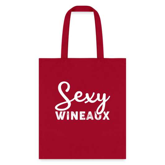 Sexy Wineaux Typ Tote Bag - red