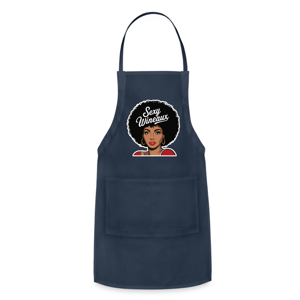 Sexy Wineaux Adjustable Apron - navy