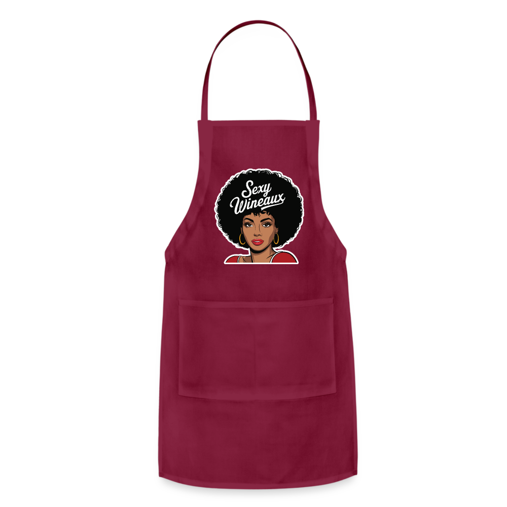 Sexy Wineaux Adjustable Apron - burgundy