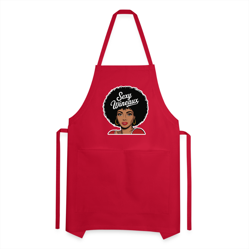 Sexy Wineaux Adjustable Apron - red