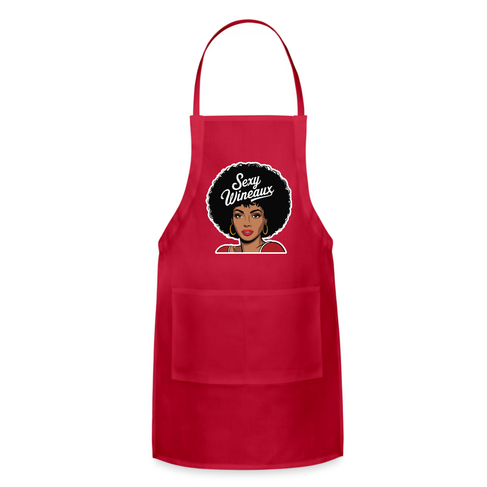 Sexy Wineaux Adjustable Apron - red