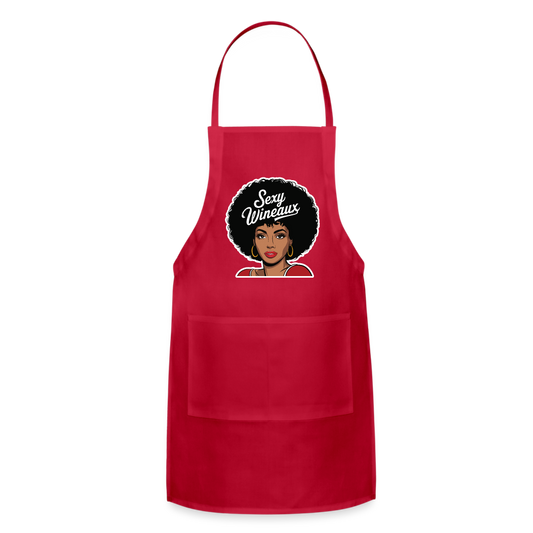 Sexy Wineaux Adjustable Apron - red