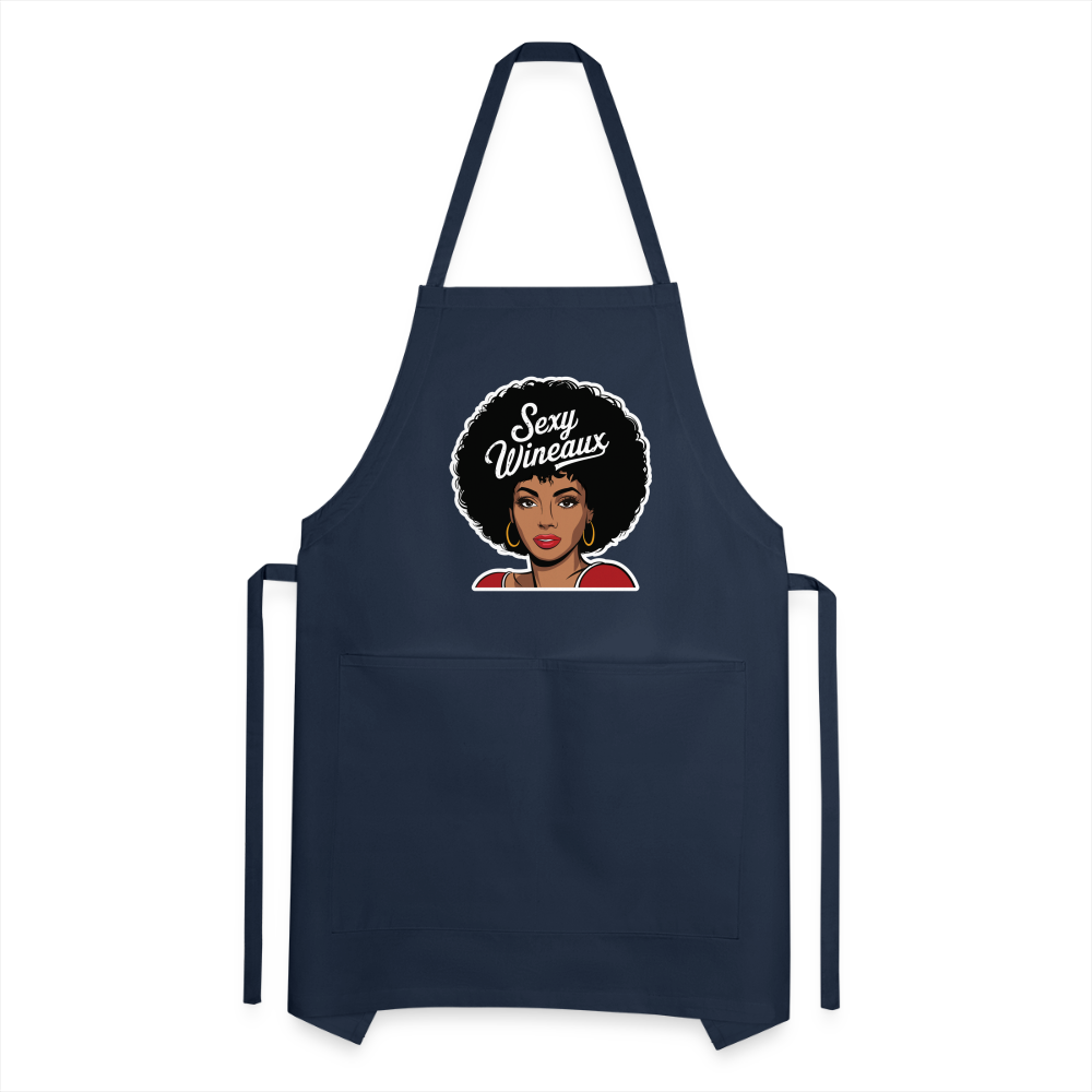 Sexy Wineaux Adjustable Apron - navy