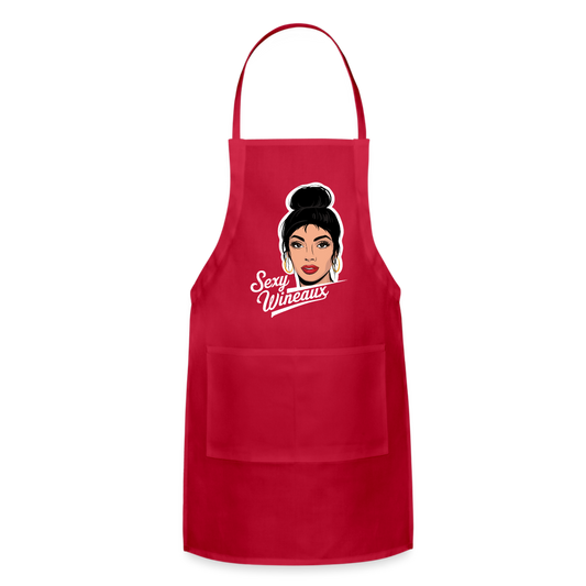 Sexy Wineaux Graphic LX Adjustable Apron - red