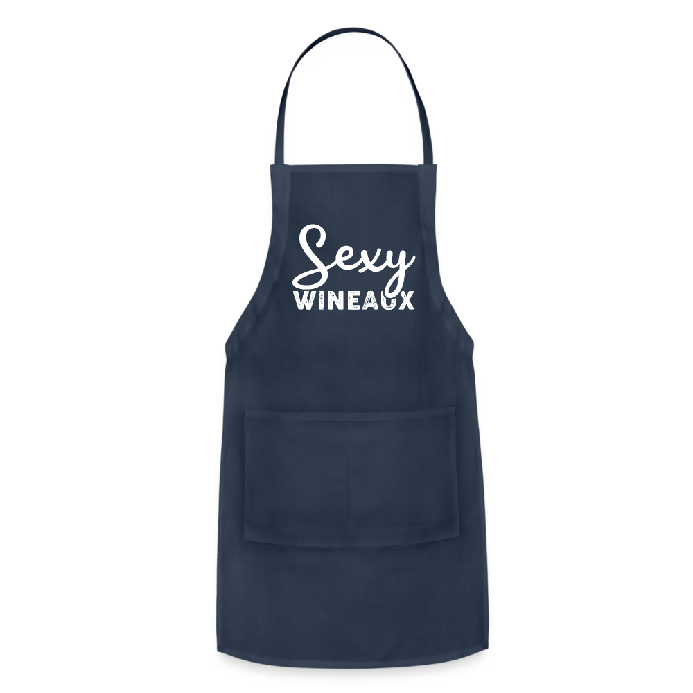 Sexy Wineaux Adjustable Apron - navy