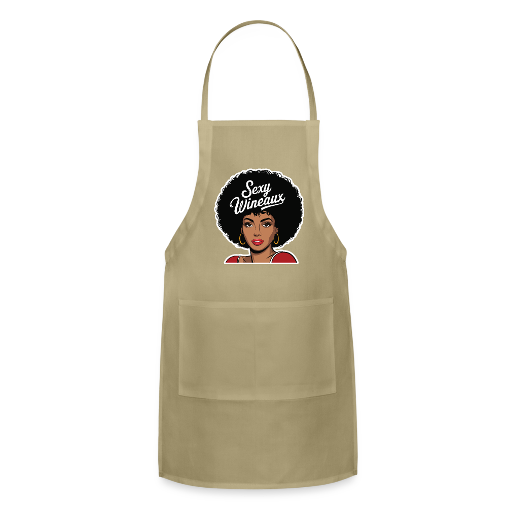 Sexy Wineaux Adjustable Apron - khaki