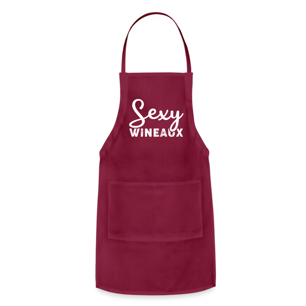 Sexy Wineaux Adjustable Apron - burgundy