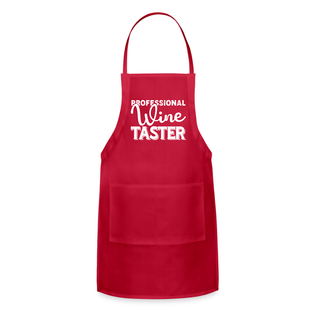 Professional Wine Taster Adjustable Apron - red