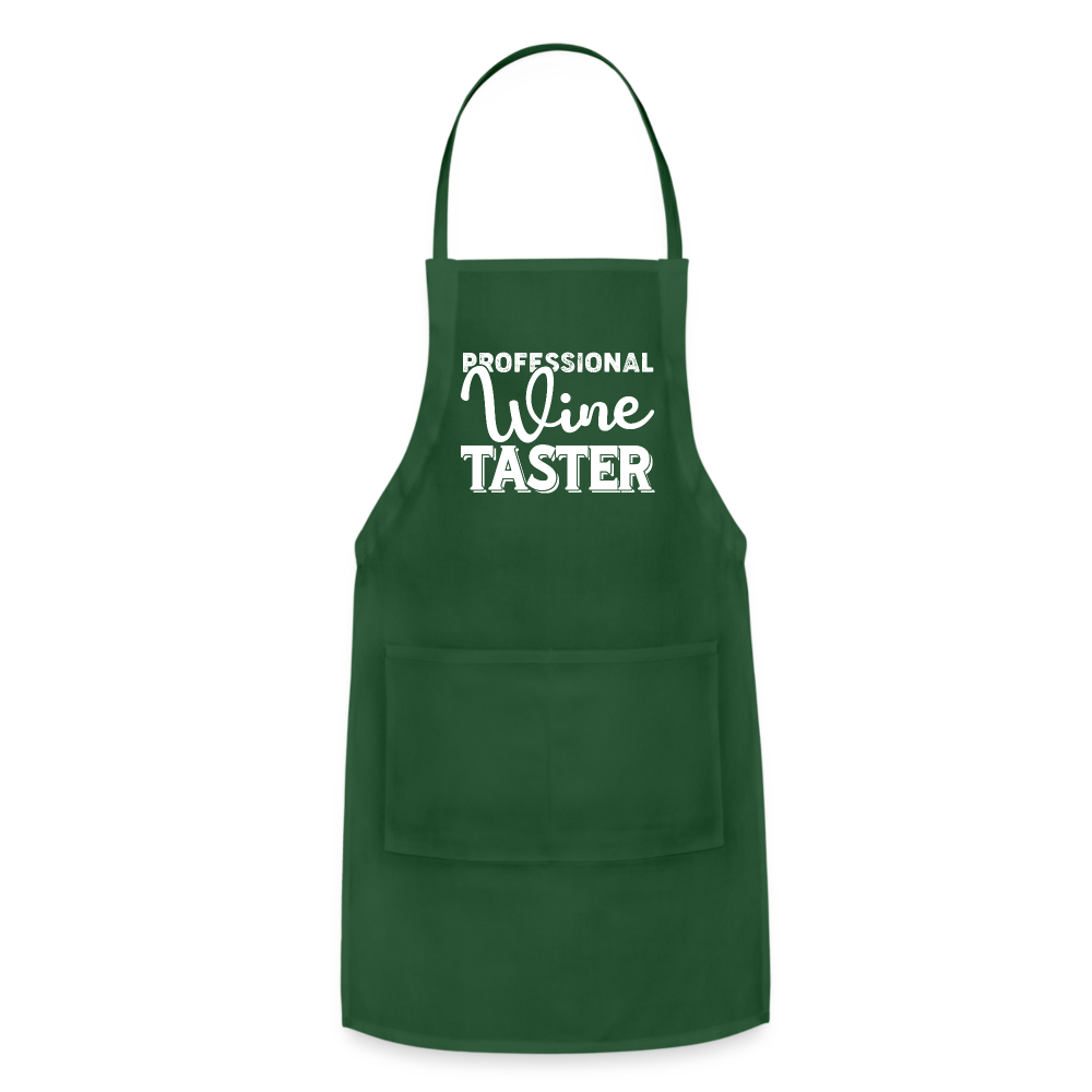 Professional Wine Taster Adjustable Apron - forest green