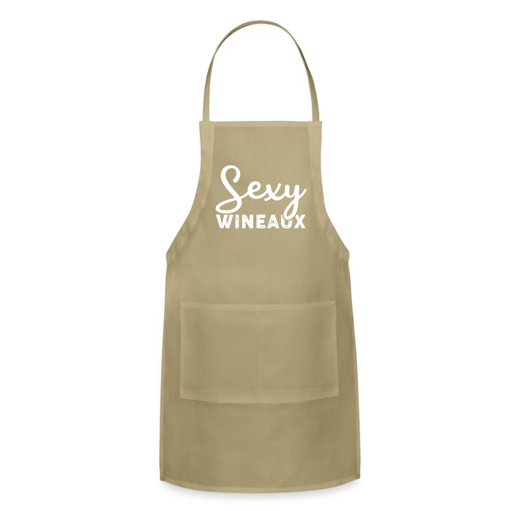 Sexy Wineaux Adjustable Apron - khaki