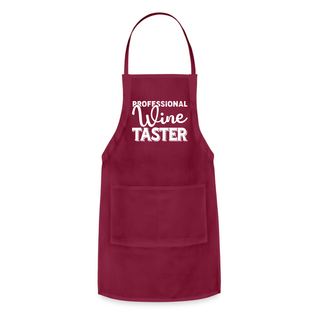 Professional Wine Taster Adjustable Apron - burgundy