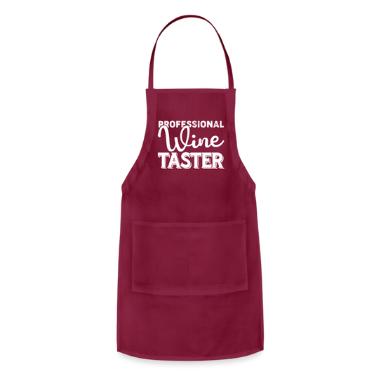 Professional Wine Taster Adjustable Apron - burgundy