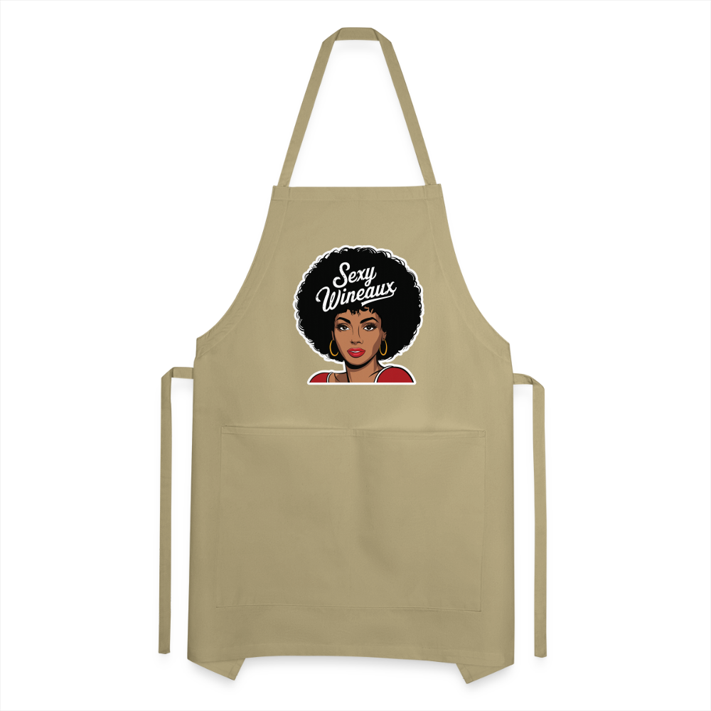 Sexy Wineaux Adjustable Apron - khaki