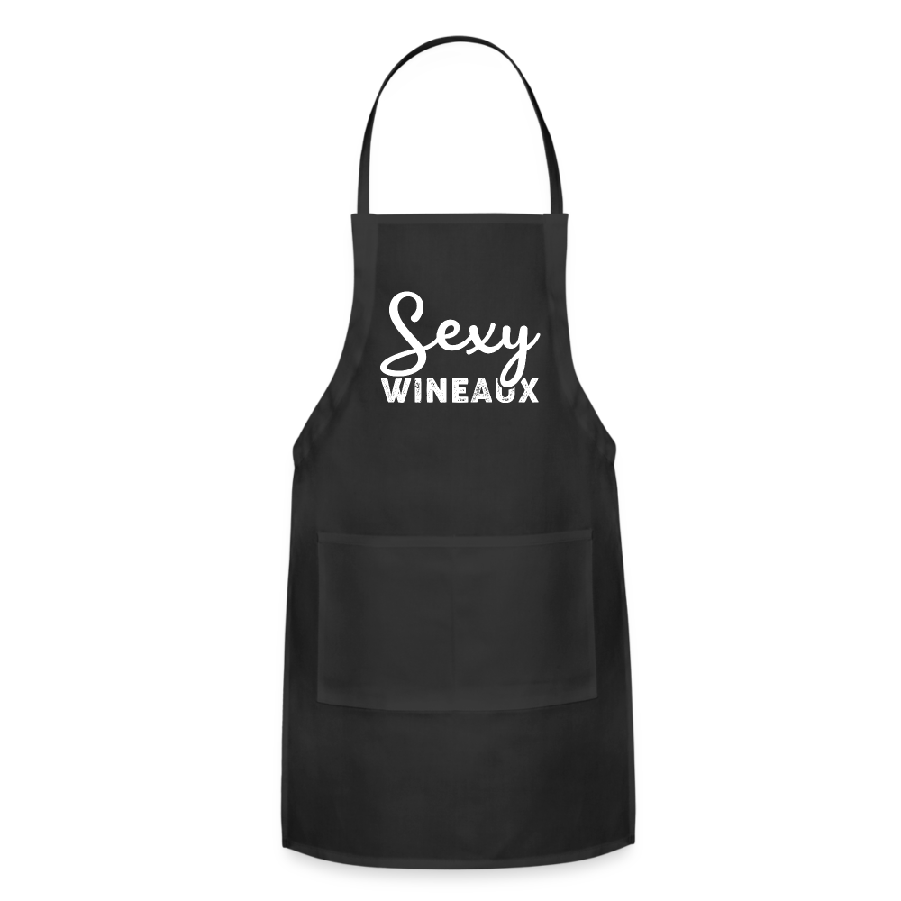 Sexy Wineaux Adjustable Apron - black