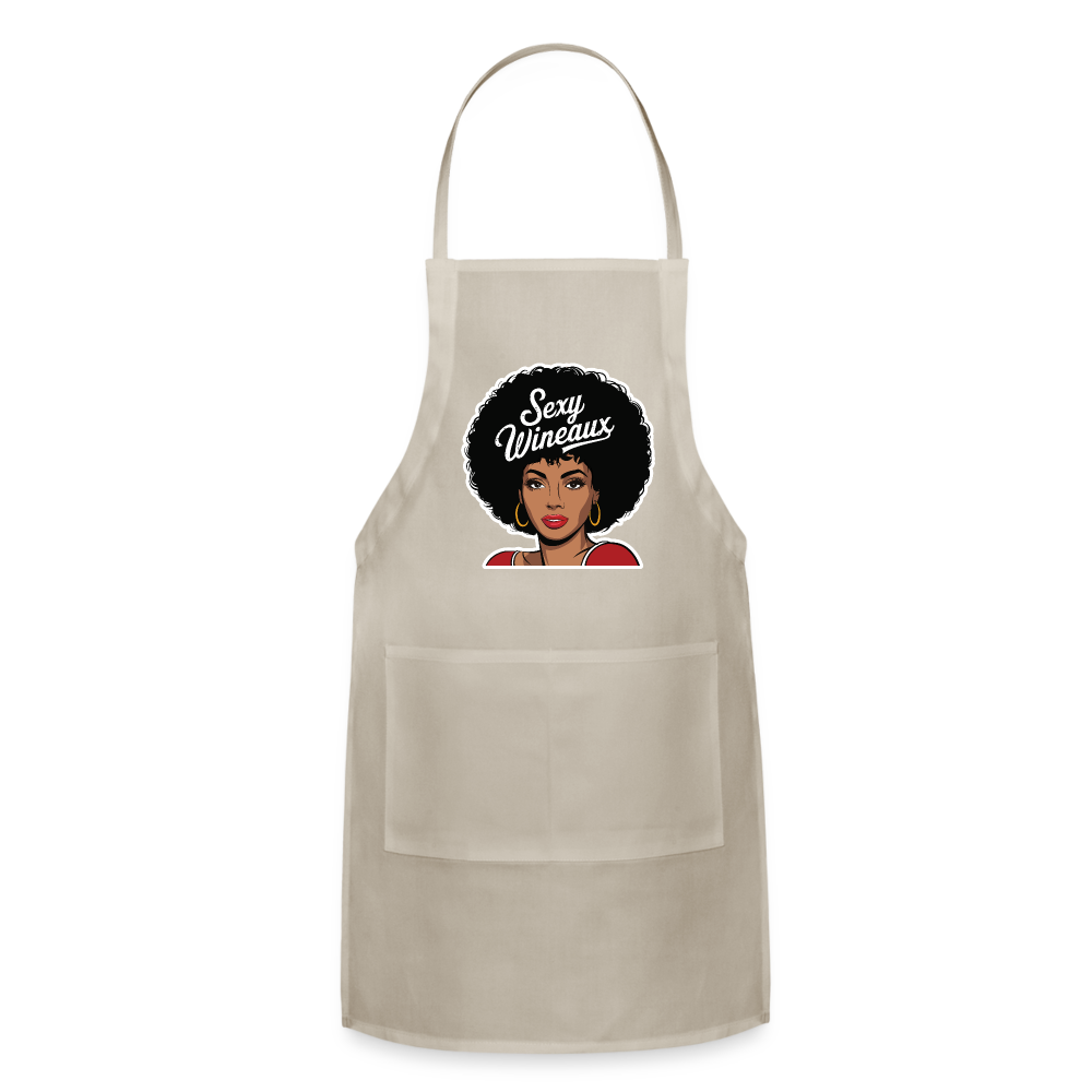 Sexy Wineaux Adjustable Apron - natural