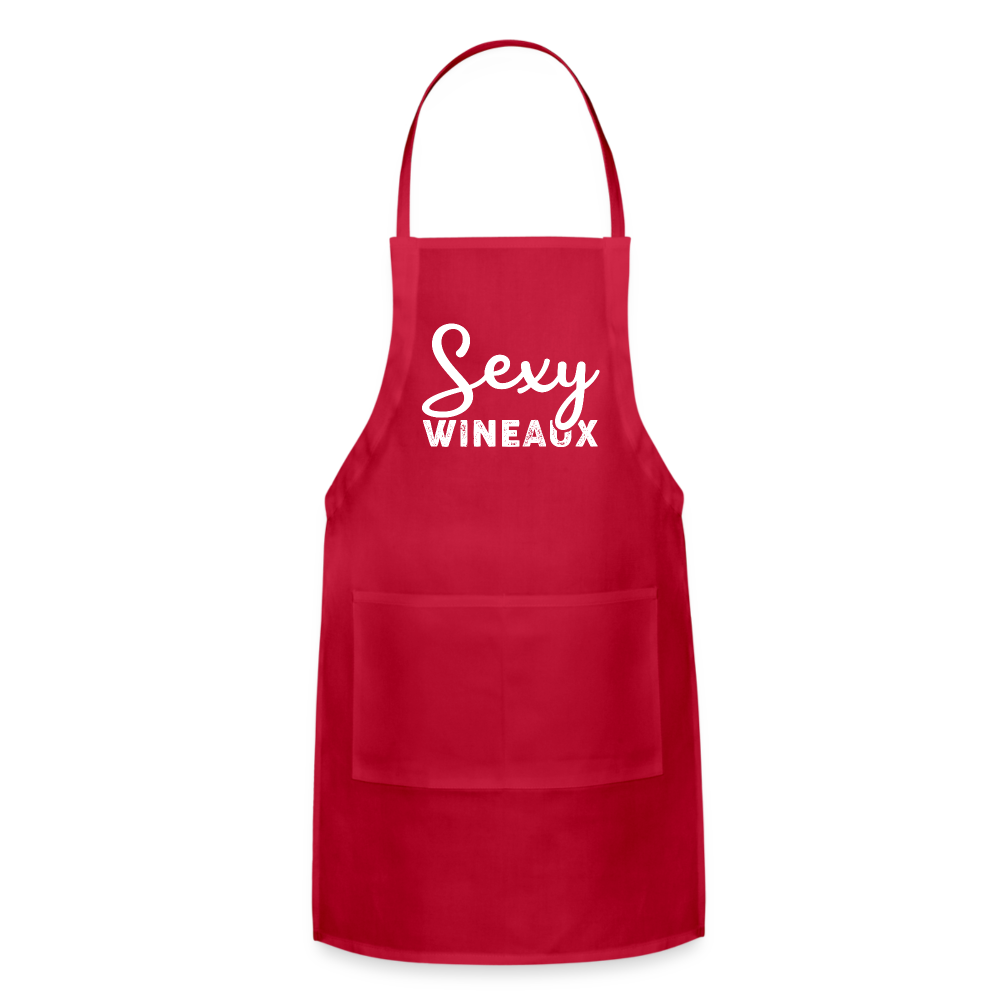 Sexy Wineaux Adjustable Apron - red