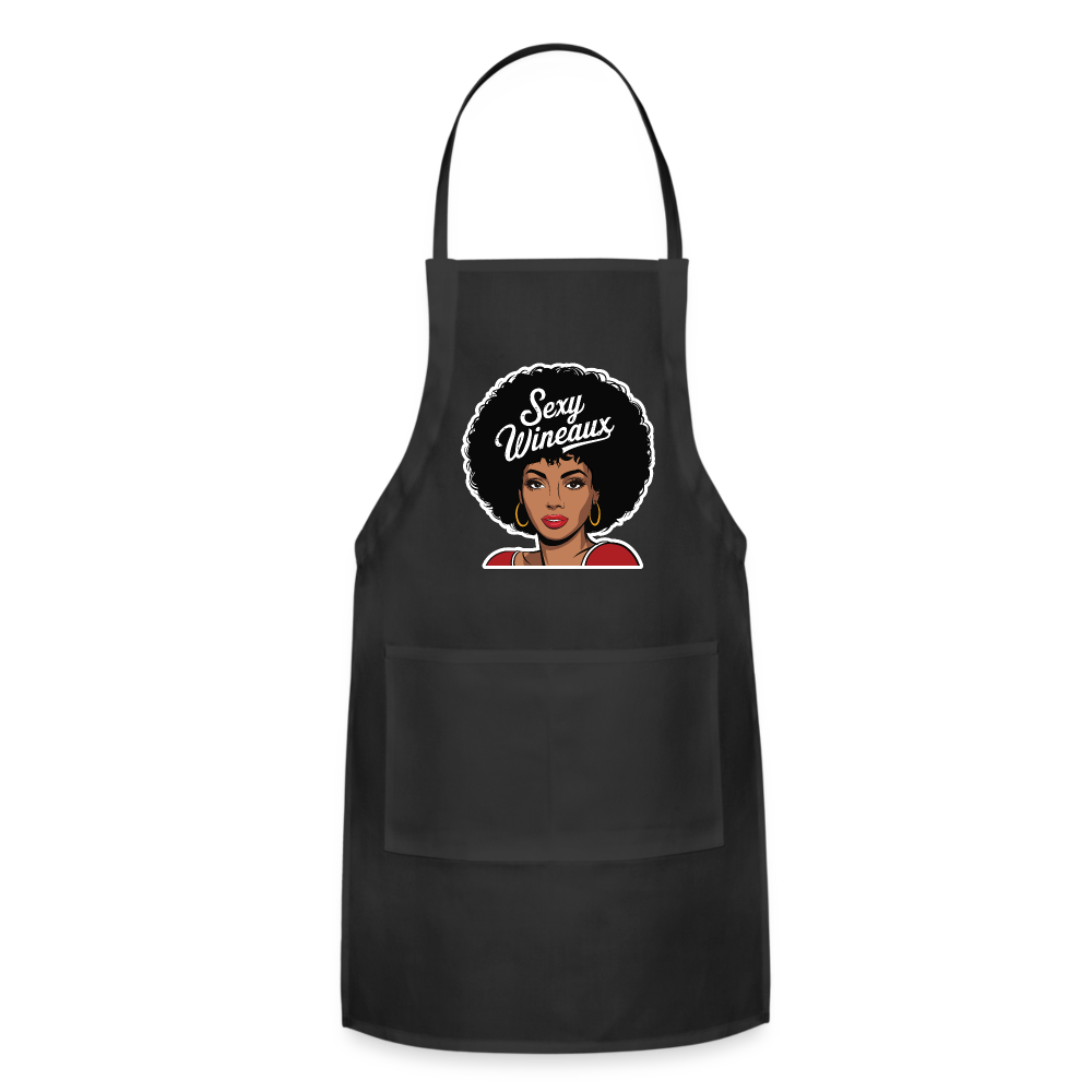 Sexy Wineaux Adjustable Apron - black