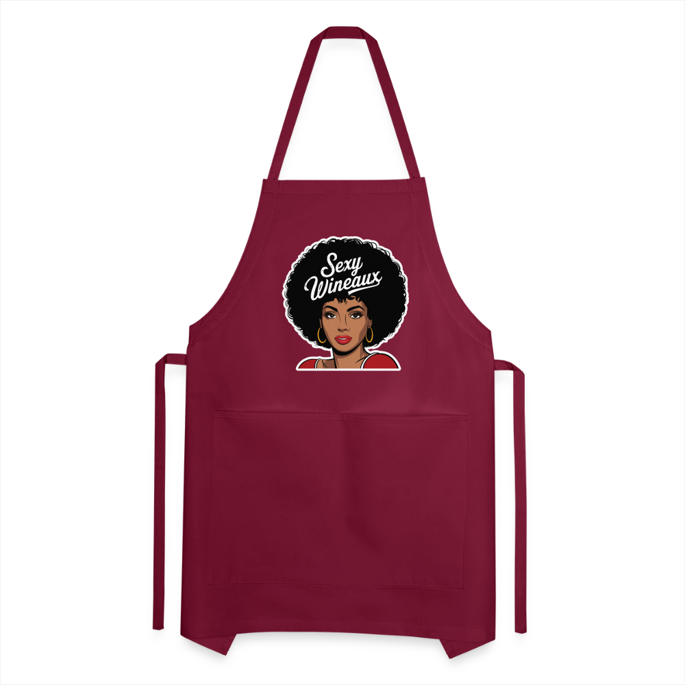 Sexy Wineaux Adjustable Apron - burgundy