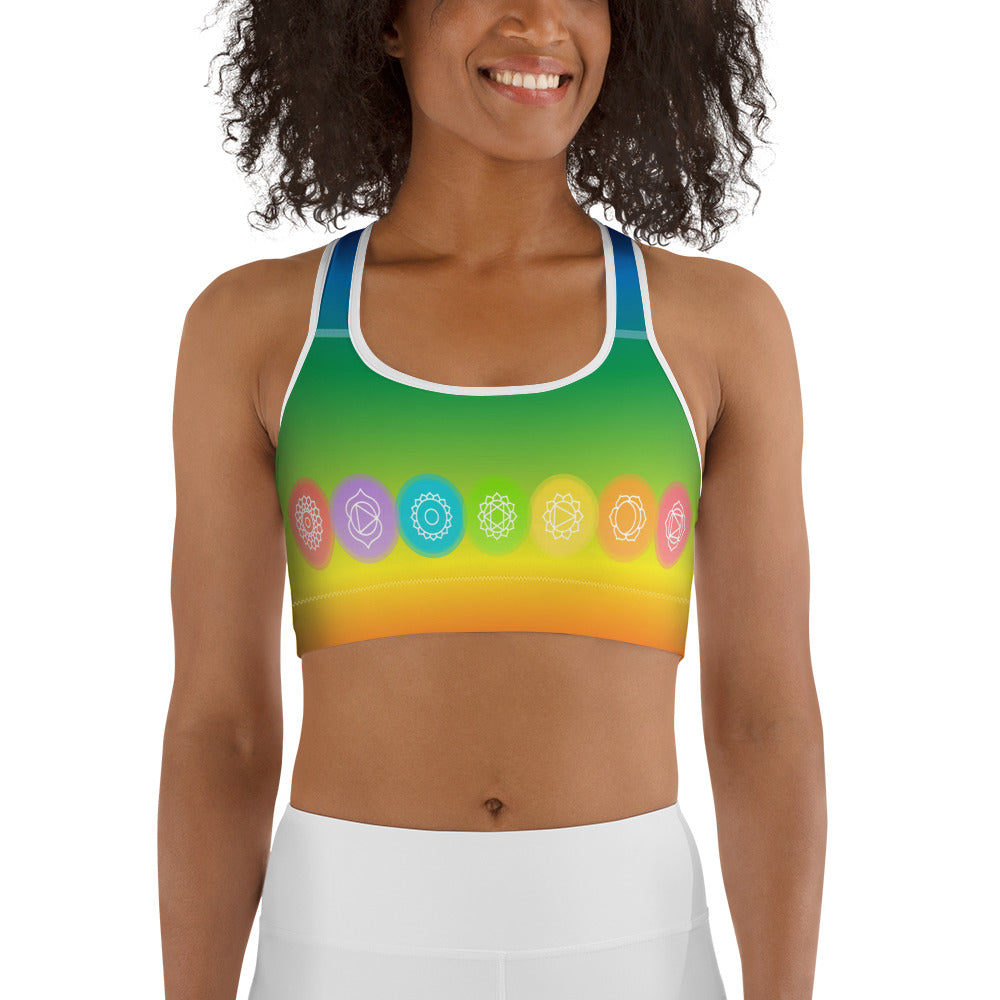 Rainbow Chakra Sports bra