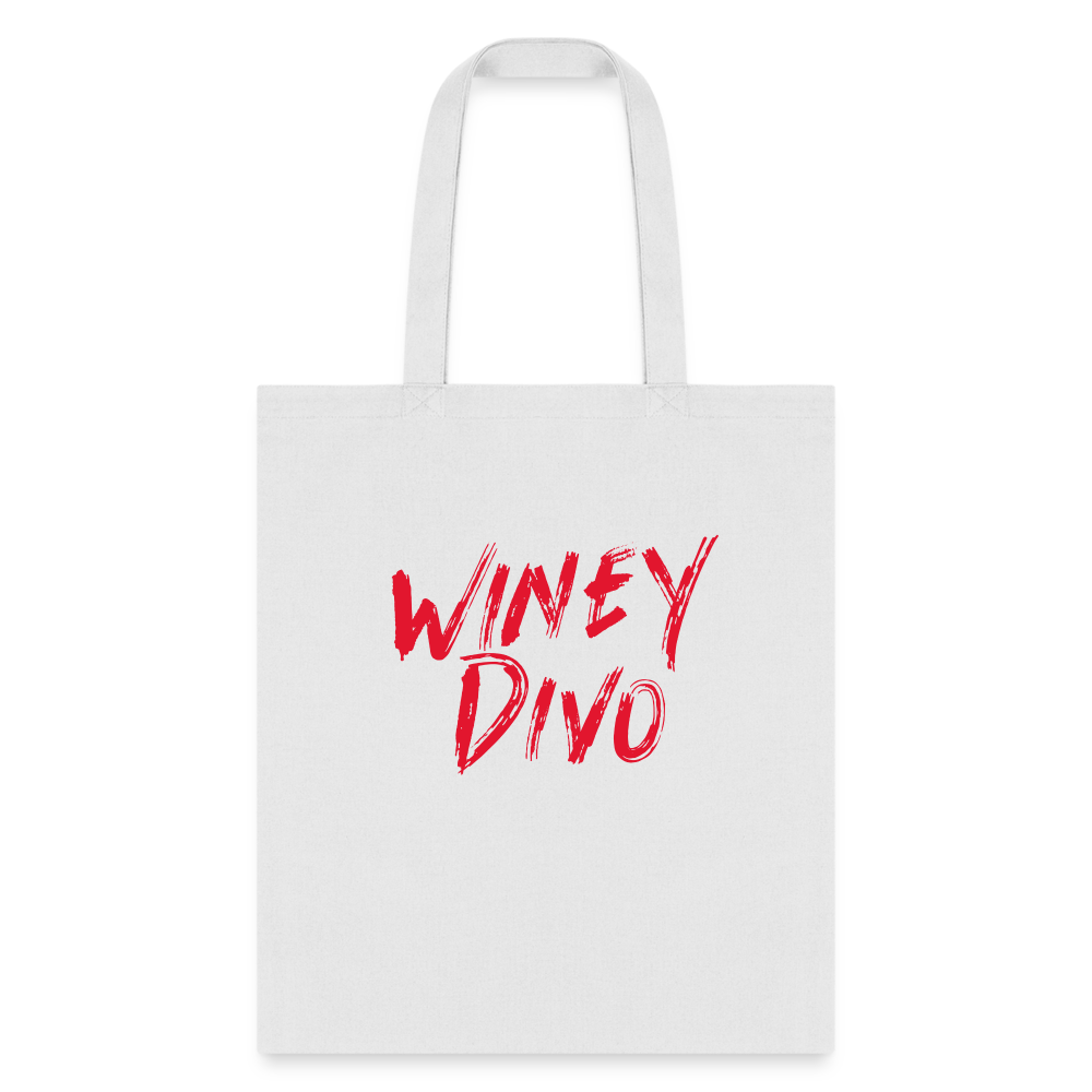 Winey Divo Tote Bag - white