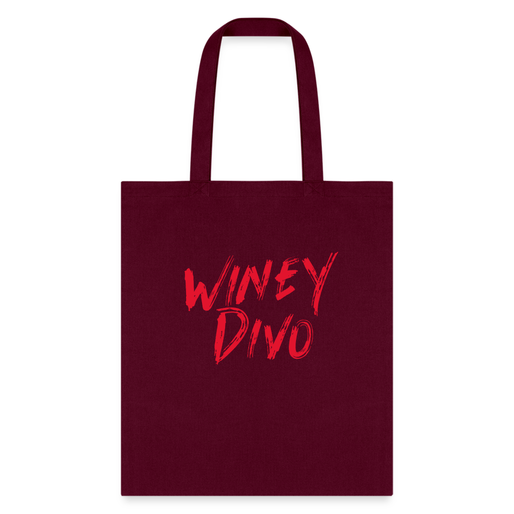 Winey Divo Tote Bag - burgundy