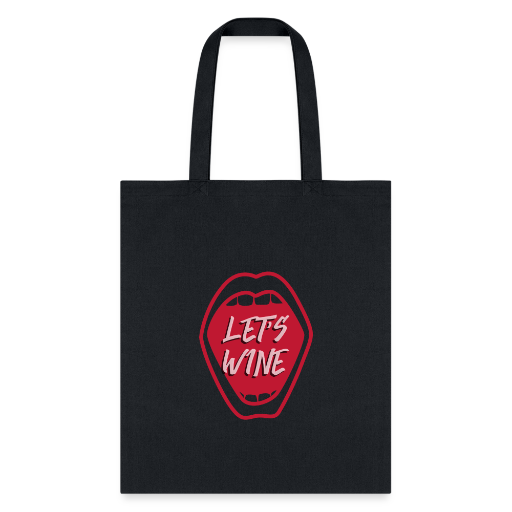 Let's Wine Tote Bag - black