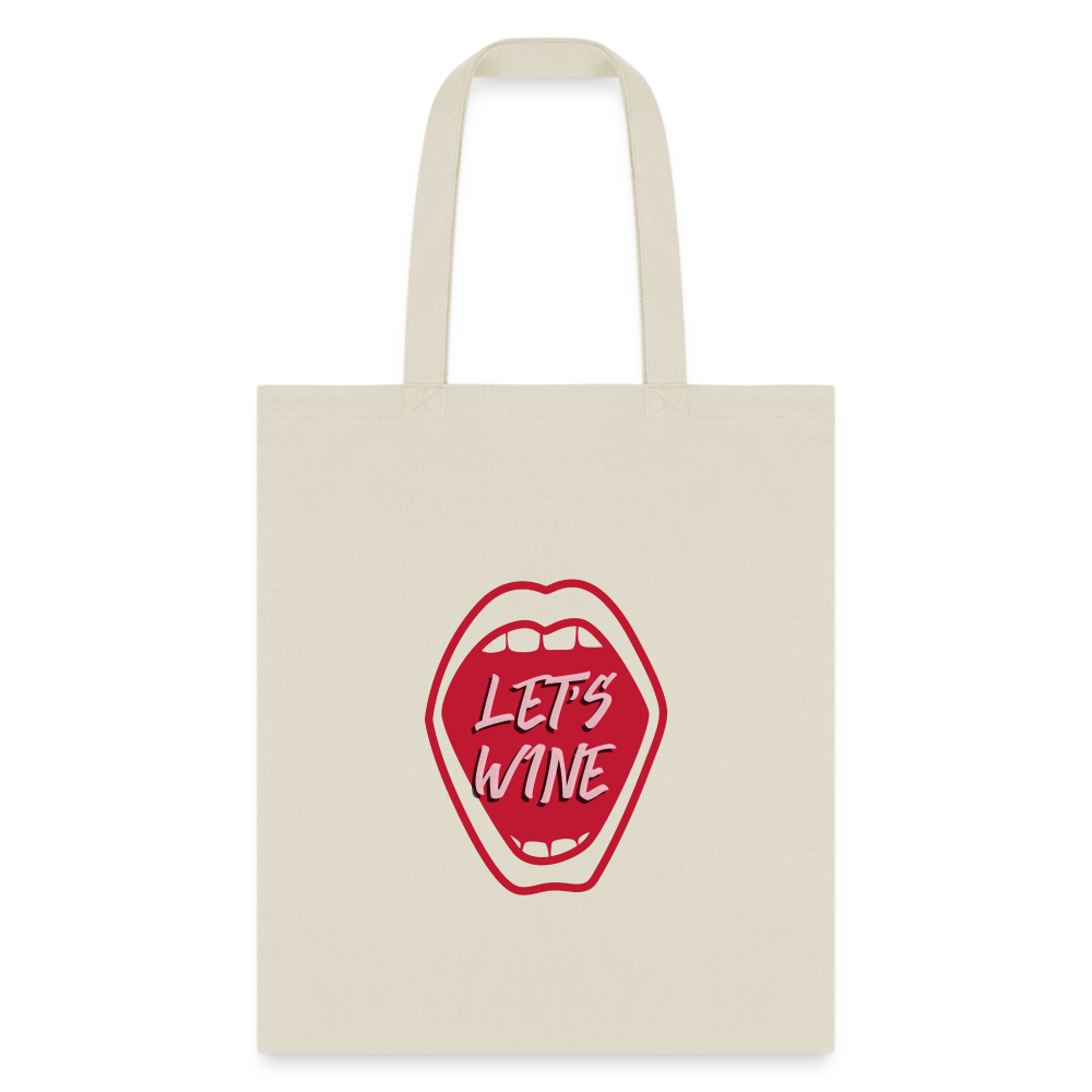 Let's Wine Tote Bag - natural