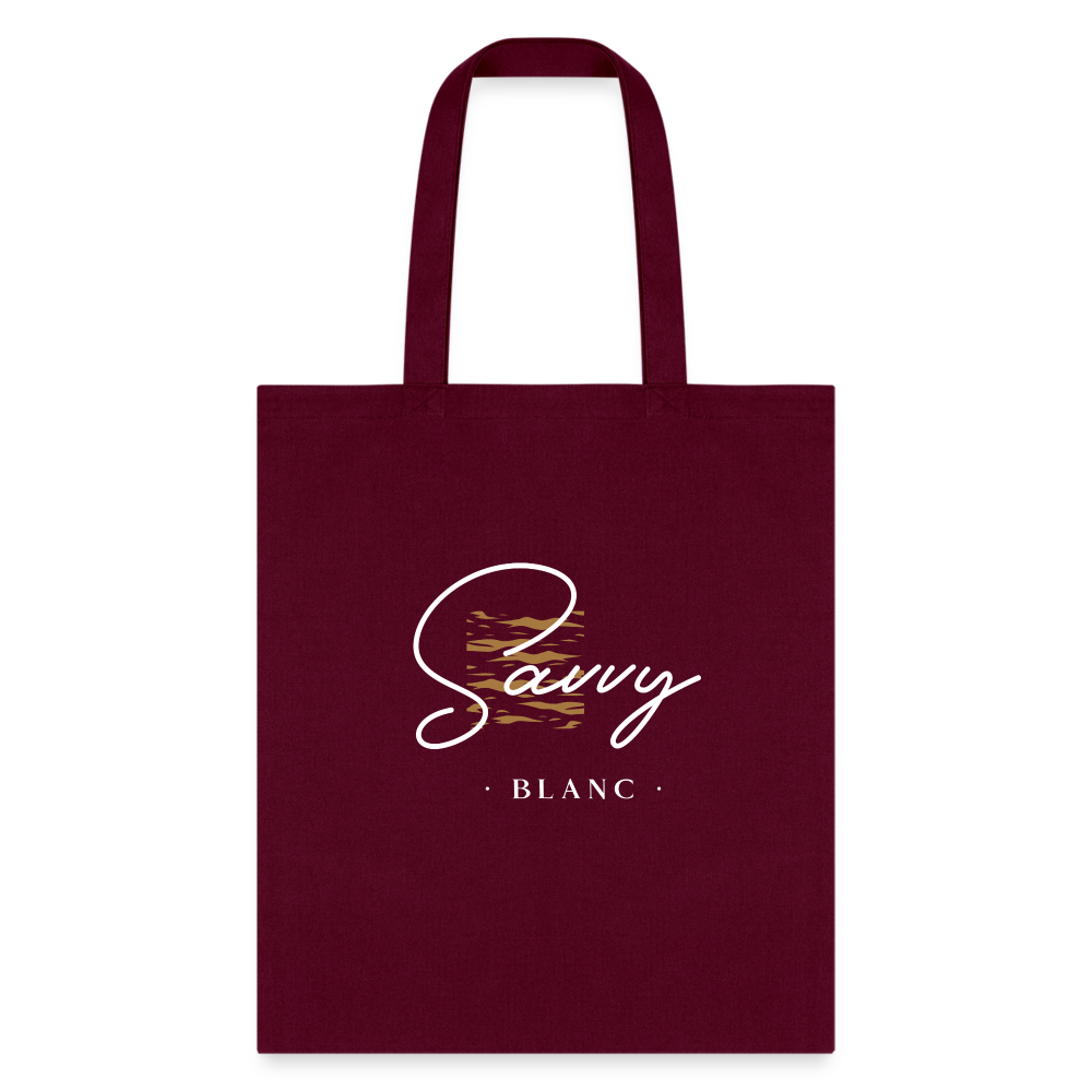 Savvy Blanc Tote Bag - burgundy