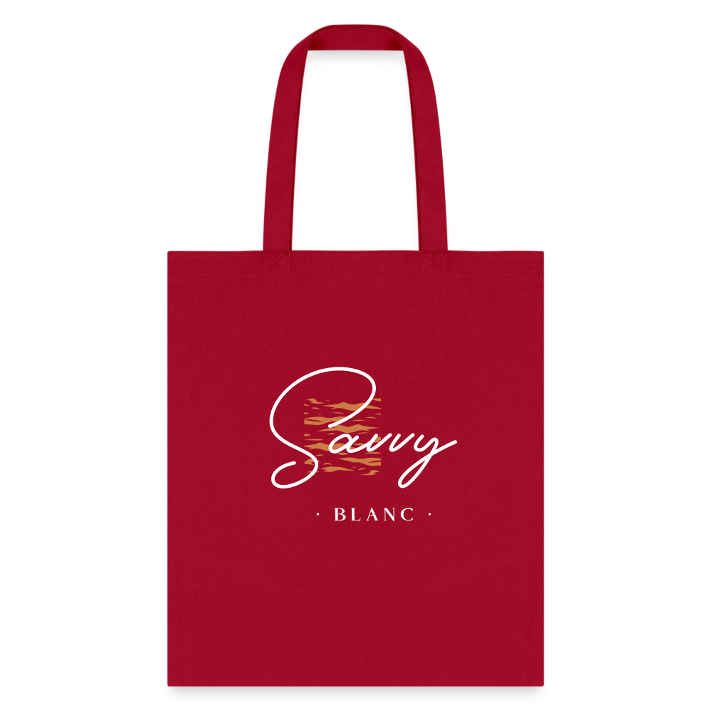 Savvy Blanc Tote Bag - red