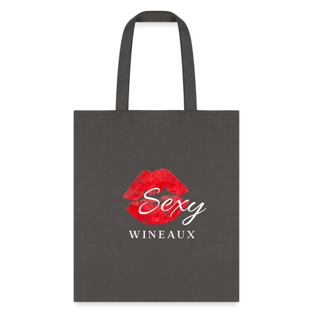 Sexy Wineaux Tote Bag - charcoal