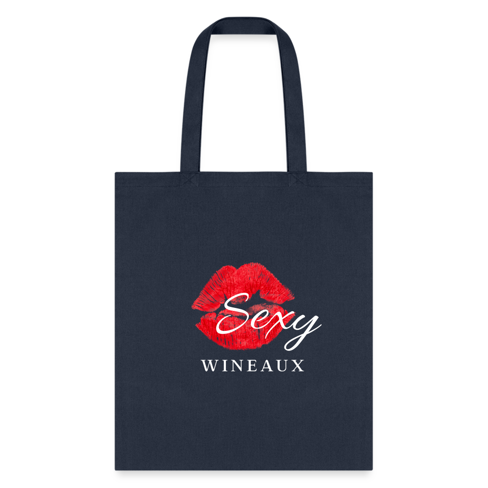 Sexy Wineaux Tote Bag - navy