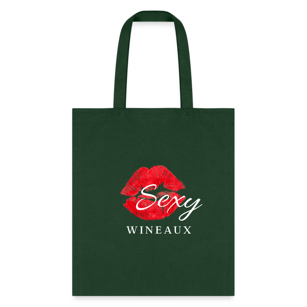 Sexy Wineaux Tote Bag - forest green