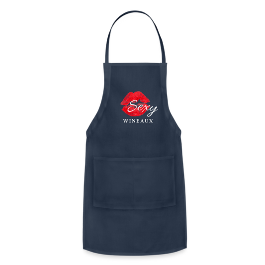 Sexy Wineaux Adjustable Apron - navy