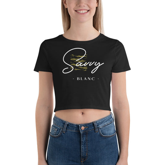 Savvy Blanc Women’s Crop Tee