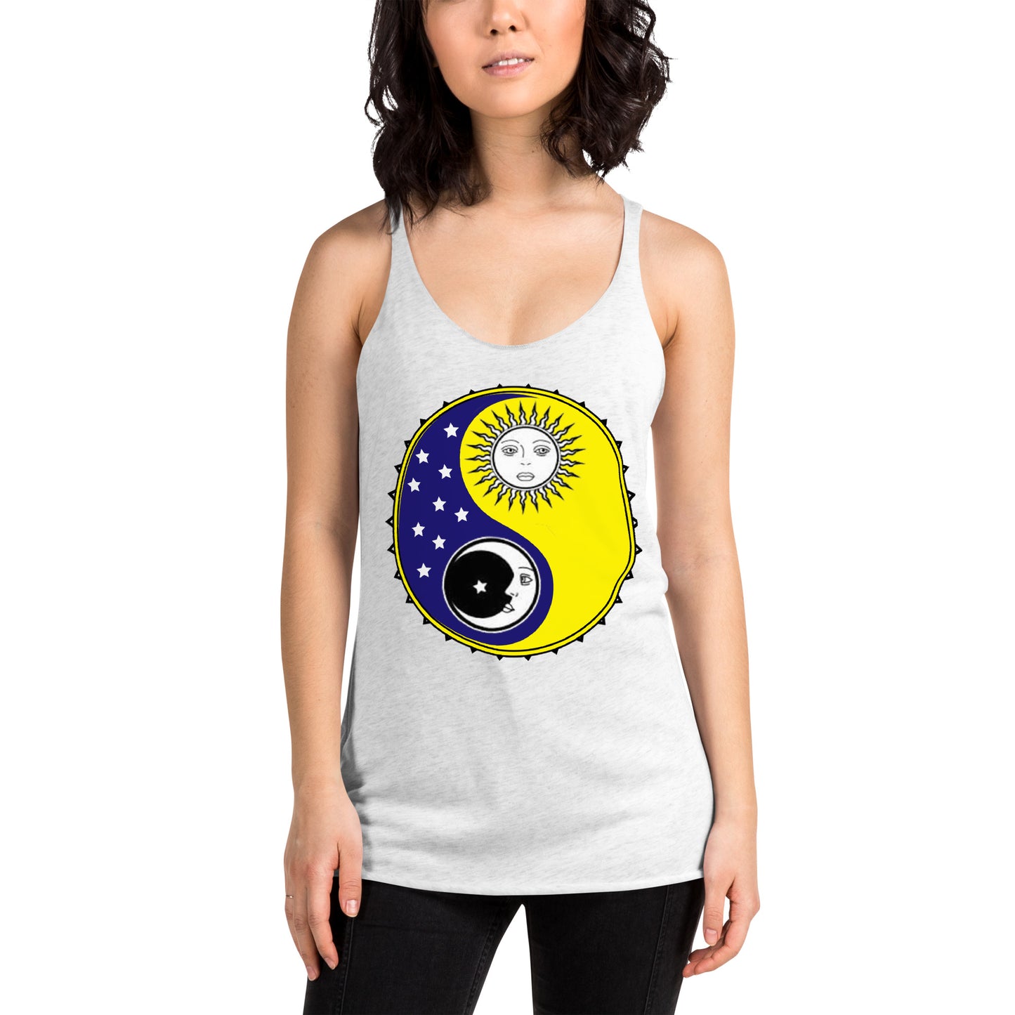 Ying/Yang Sun & Moon Women's Racerback Tank