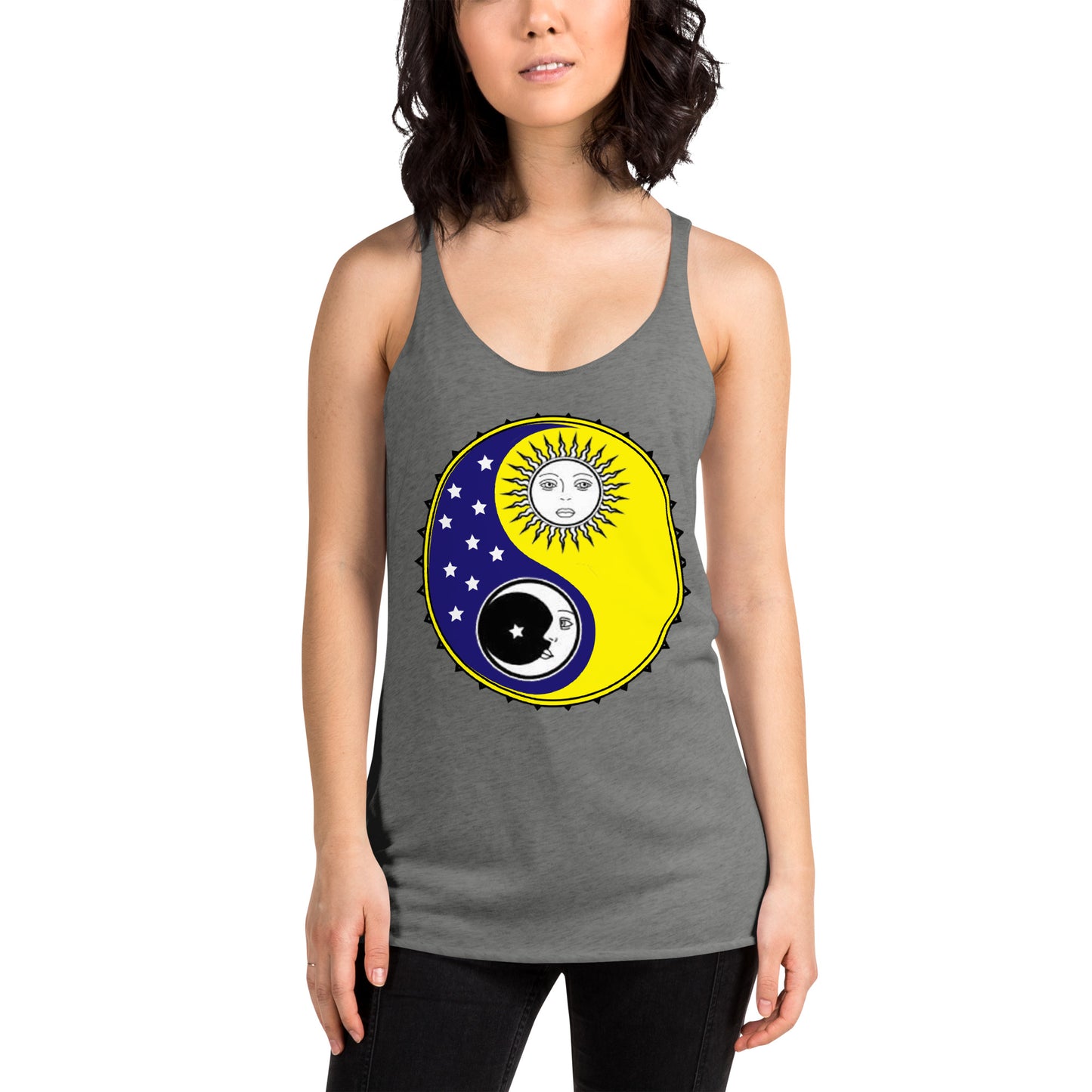 Ying/Yang Sun & Moon Women's Racerback Tank