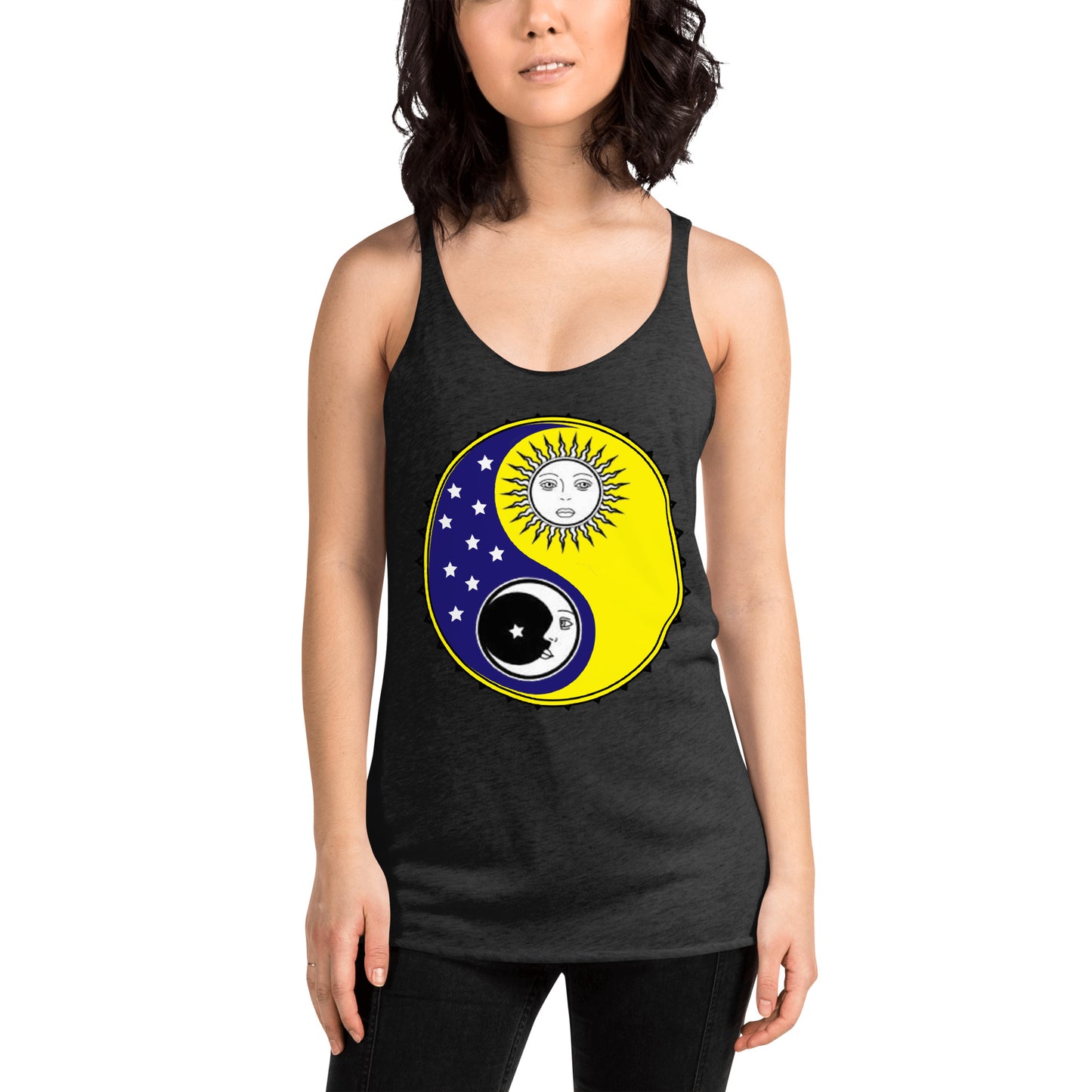 Ying/Yang Sun & Moon Women's Racerback Tank