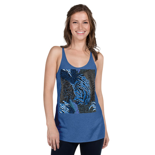 Blue Leopard Women's Racerback Tank