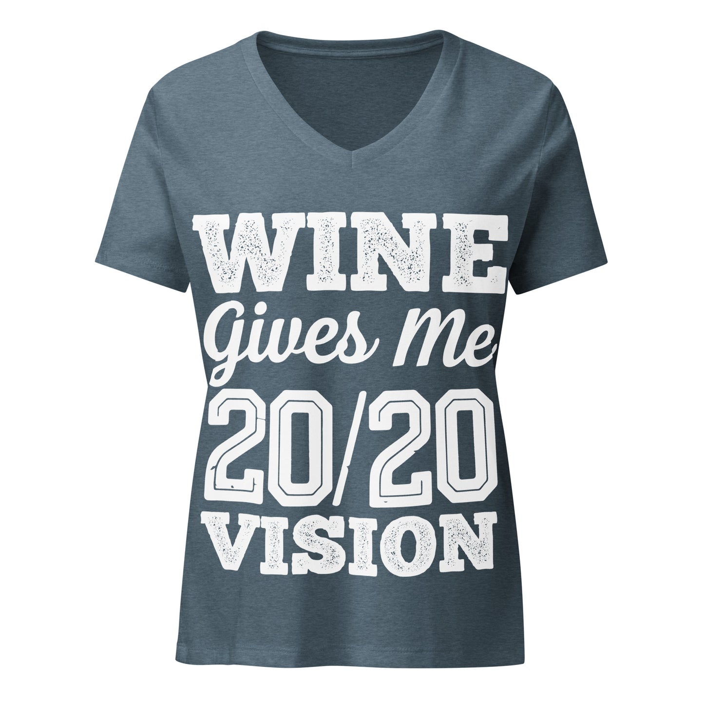 Wine Gives Me 20/20 Visio Women’s V-neck t-shirt