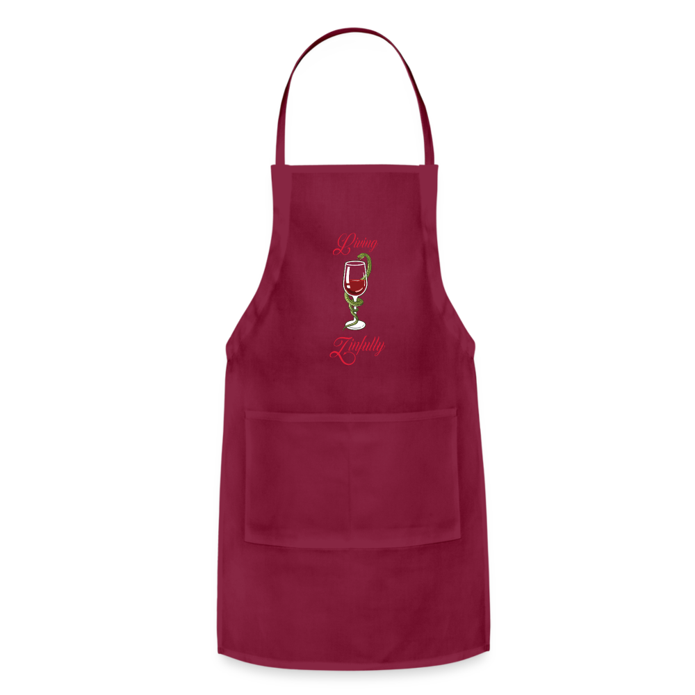 Living Zinfully - Adjustable Apron - burgundy