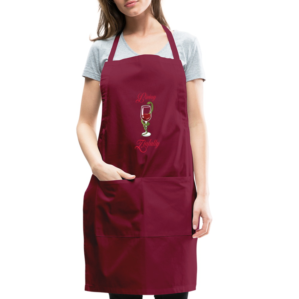 Living Zinfully - Adjustable Apron - burgundy