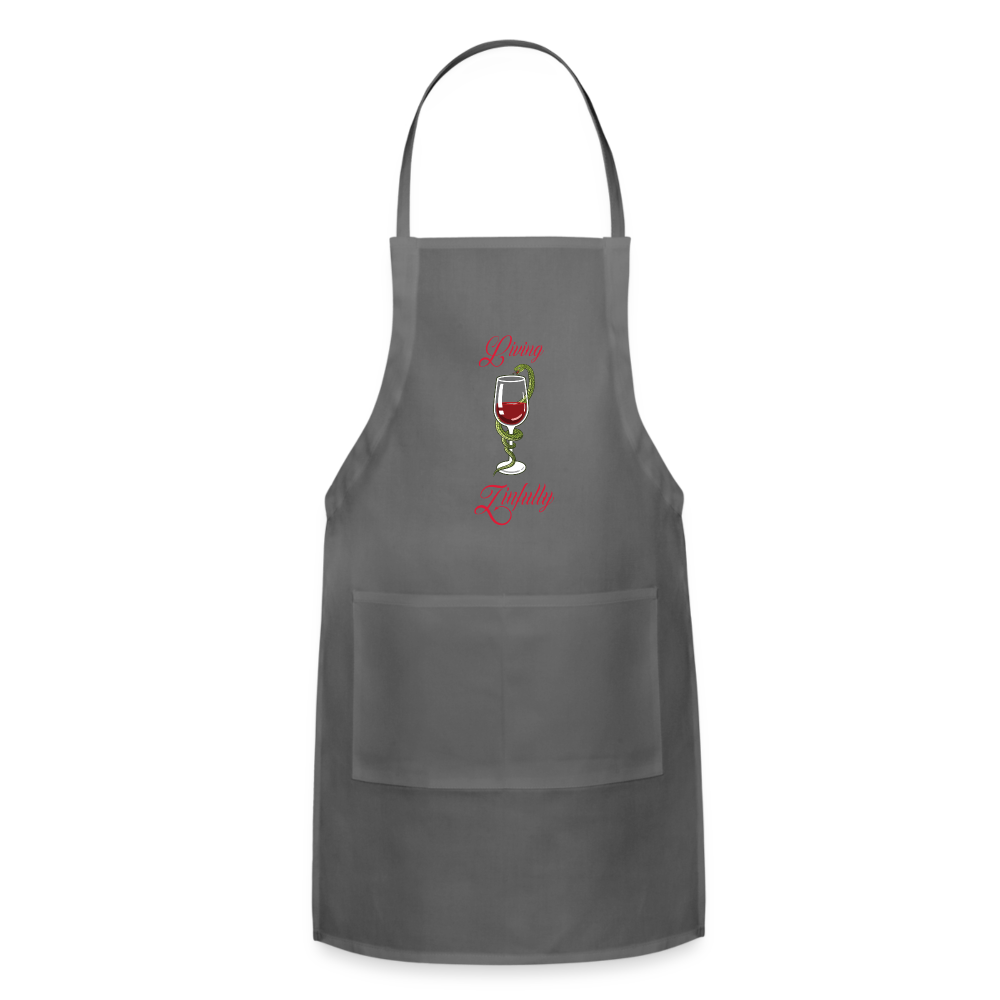 Living Zinfully - Adjustable Apron - charcoal