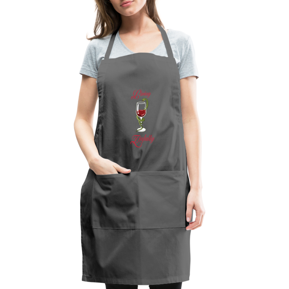 Living Zinfully - Adjustable Apron - charcoal