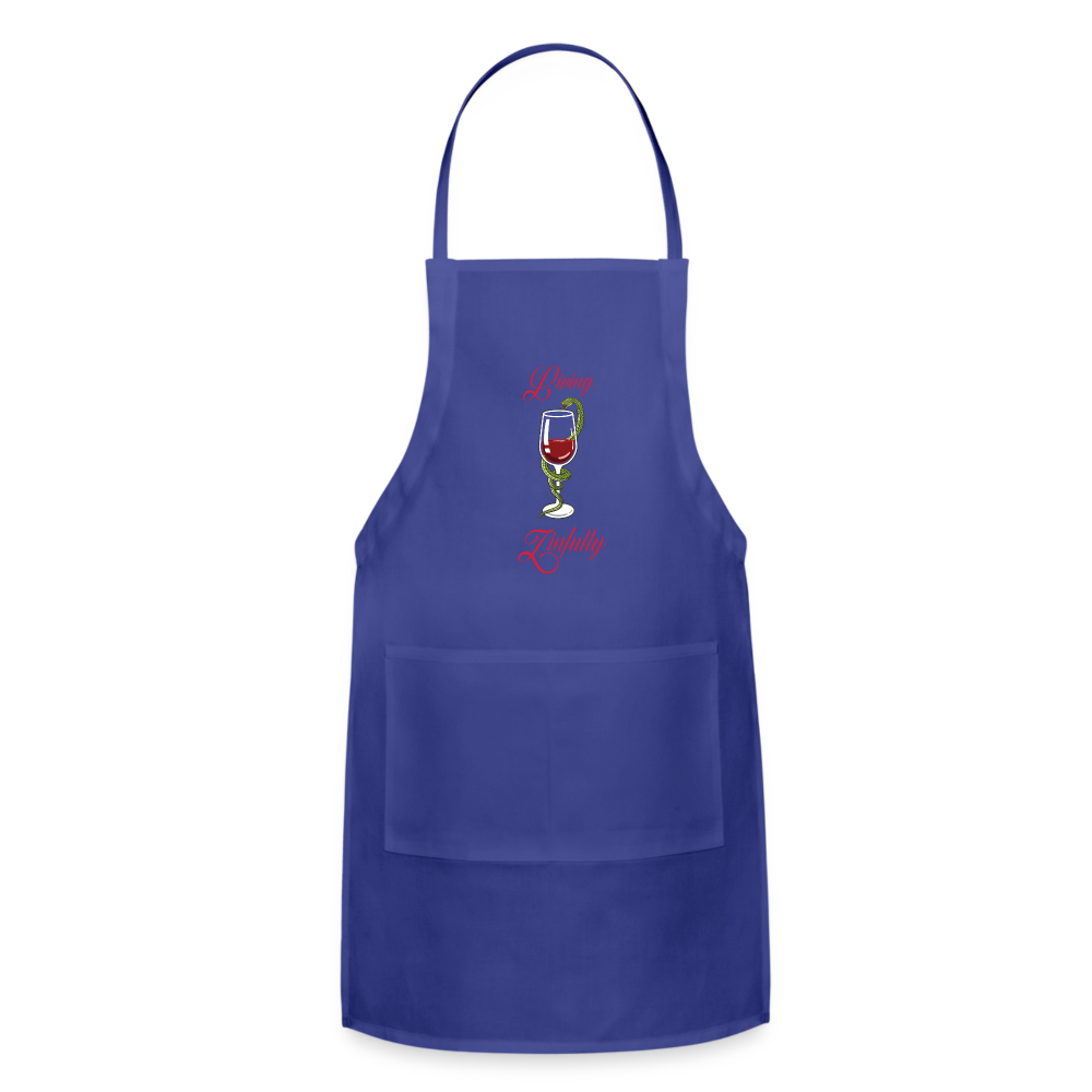 Living Zinfully - Adjustable Apron - royal blue