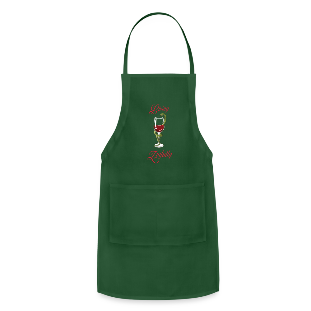 Living Zinfully - Adjustable Apron - forest green