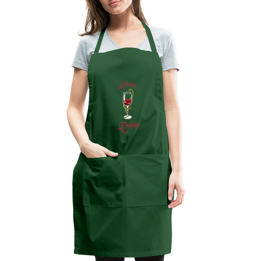 Living Zinfully - Adjustable Apron - forest green