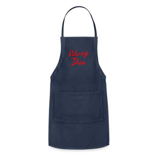 Winey Diva Adjustable Apron - navy